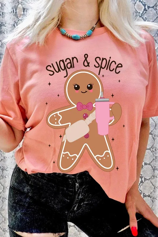 Cozy Sugar & Spice Gingerbread Christmas Holiday Unisex Short Sleeve Tee T-shirt