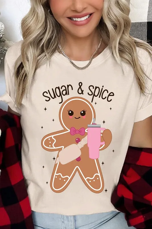 Cozy Sugar & Spice Gingerbread Christmas Holiday Unisex Short Sleeve Tee T-shirt