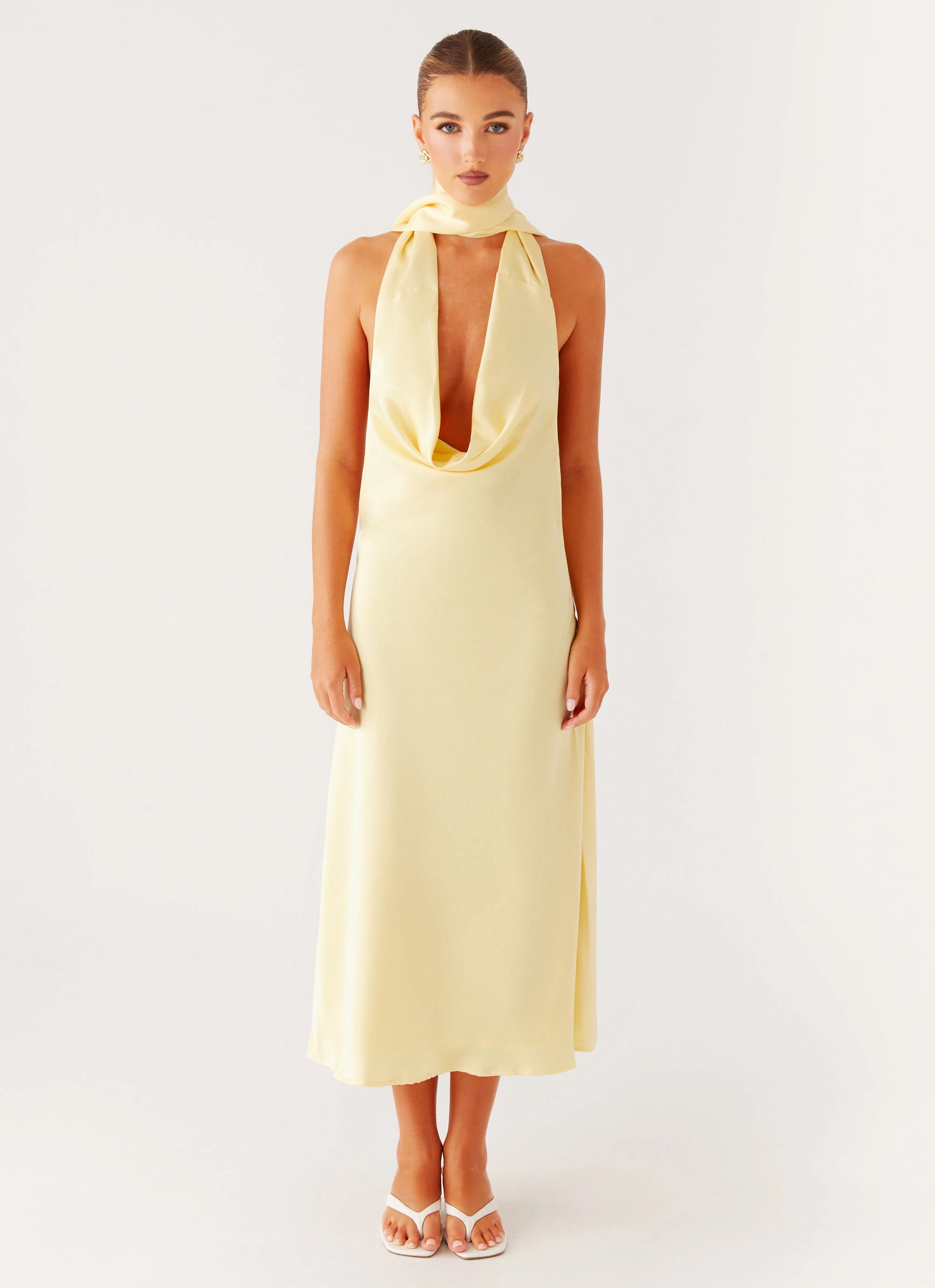 Sonny Midi Dress - Yellow Sophisticated Comfort Color Soft