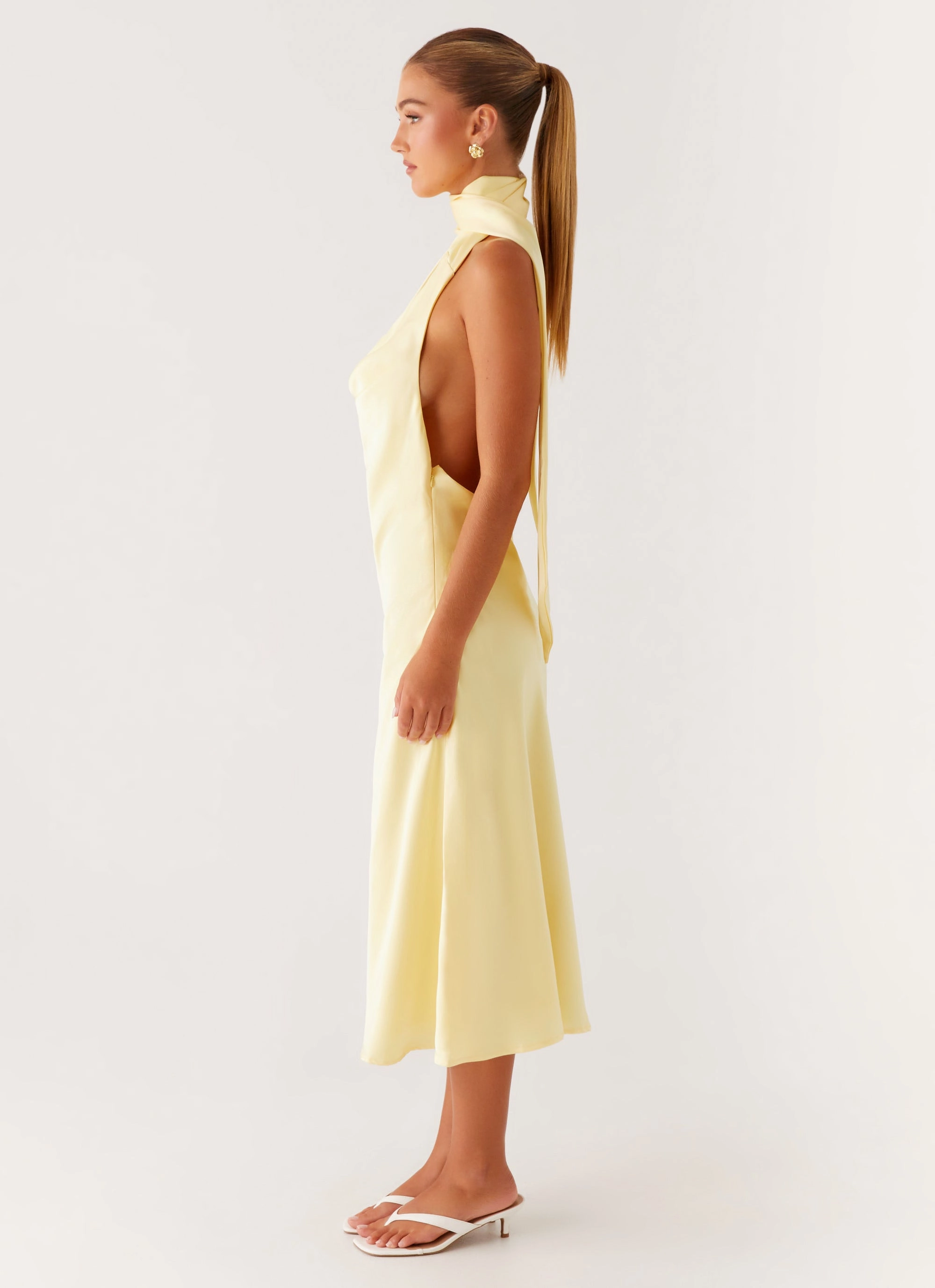 Sonny Midi Dress - Yellow Influencer-Approved