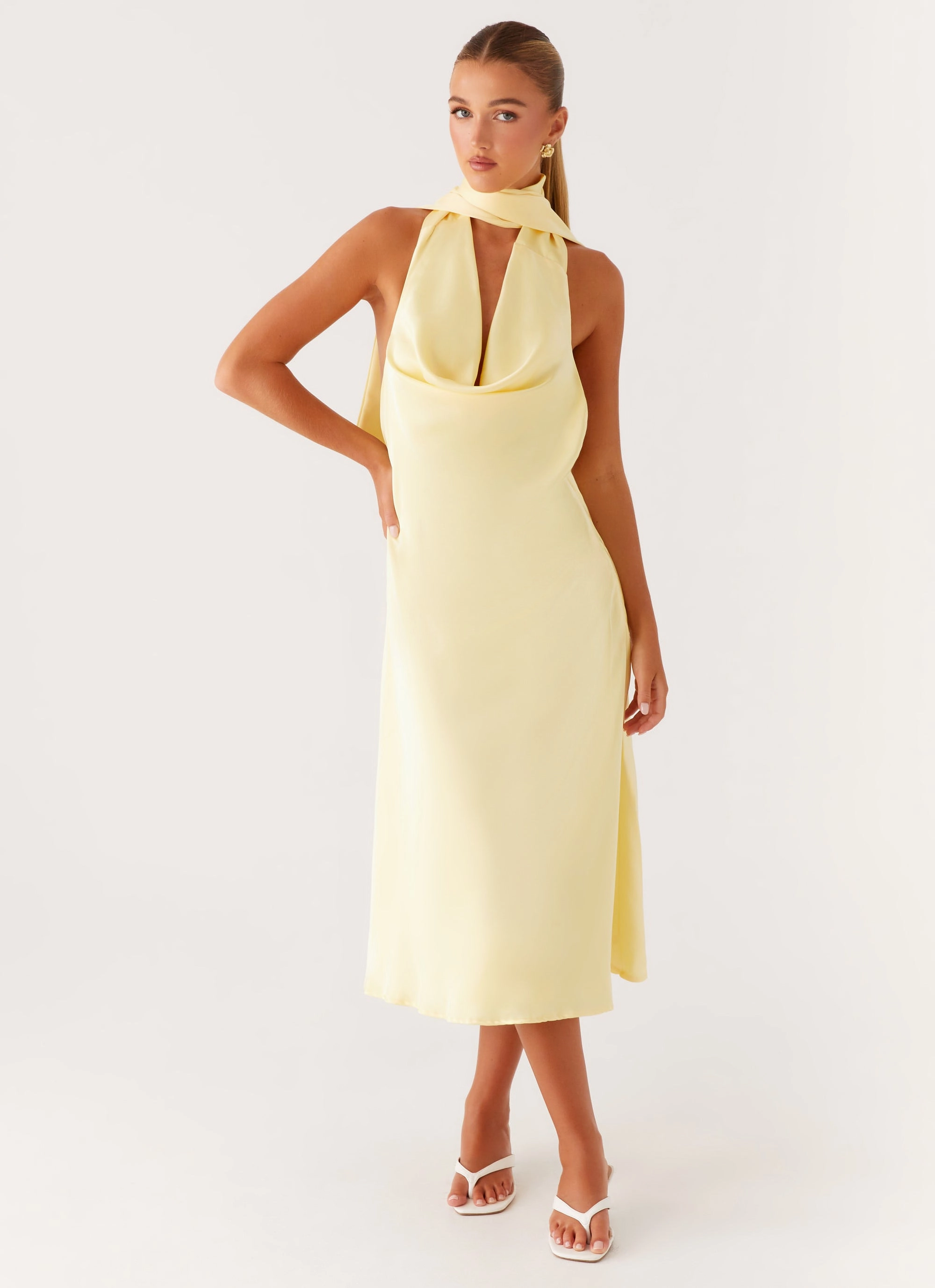 Sonny Midi Dress - Yellow Pure Shape