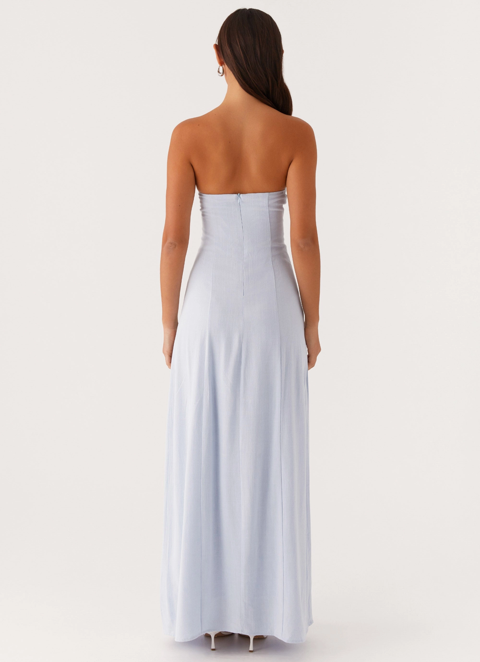 Tayla Linen Maxi Dress - Blue Polished look dress