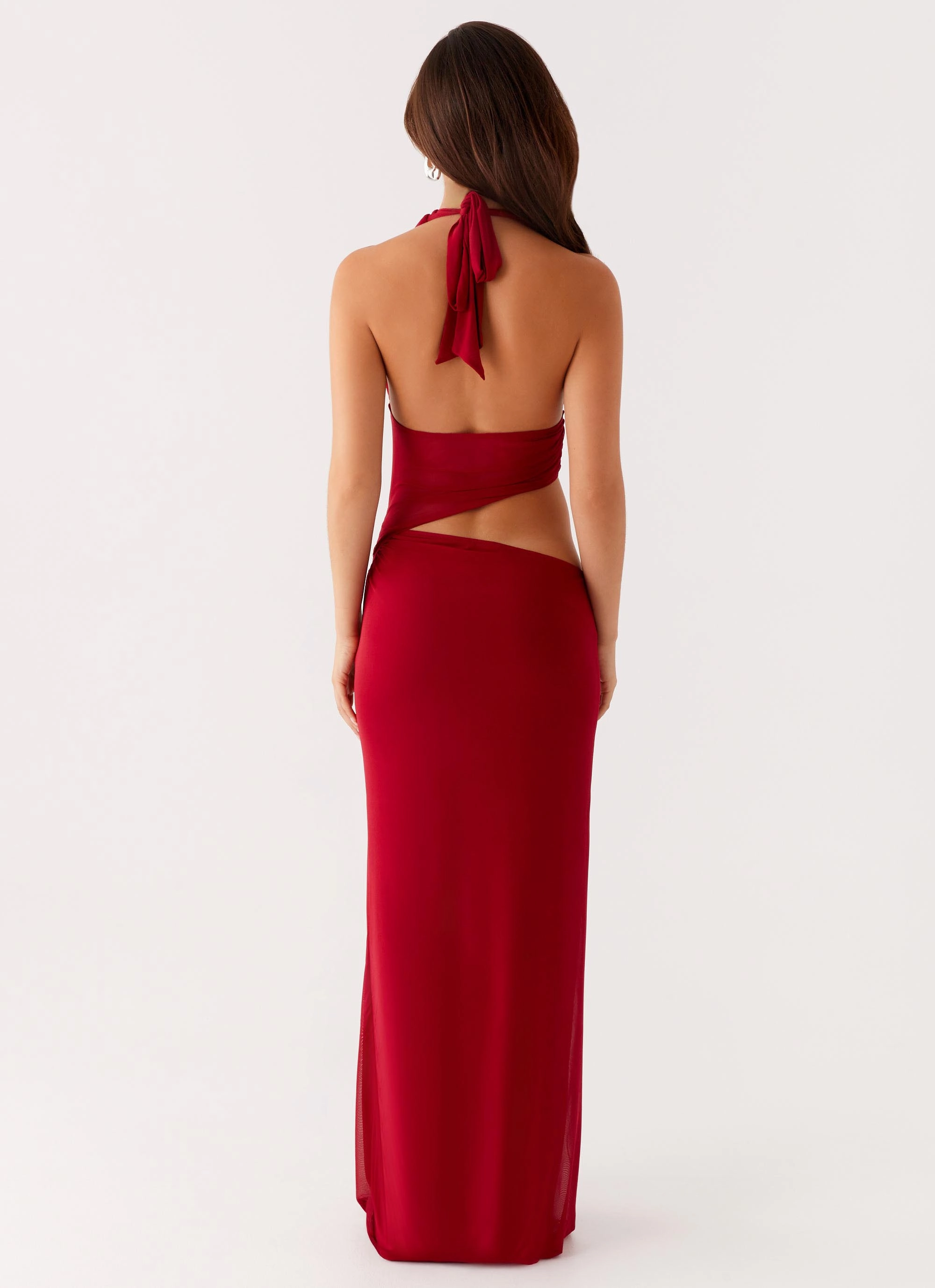 Pure Fit Main Act Halter Maxi Dress - Raspberry