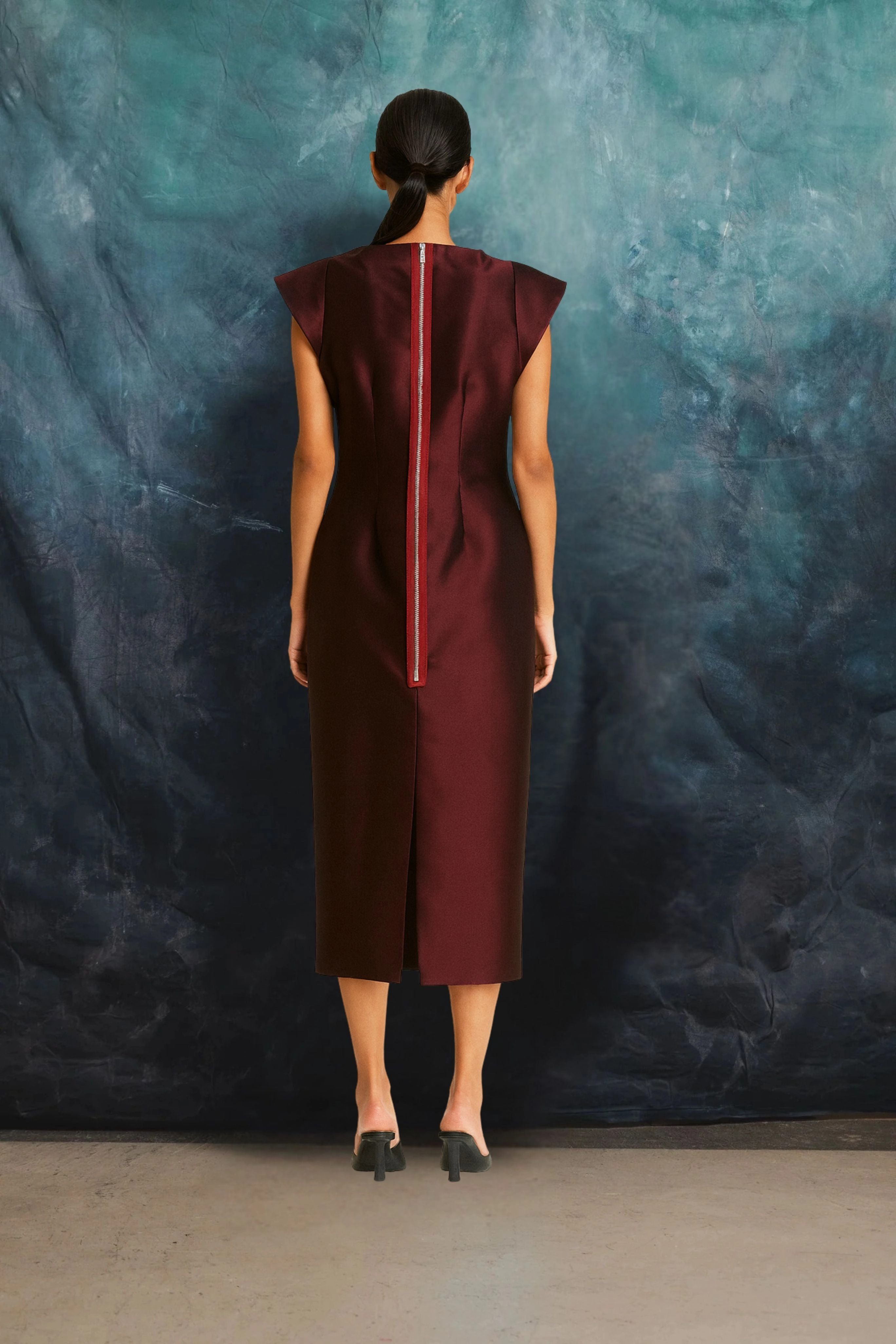 Tactile Feel Peel Sheath Dress