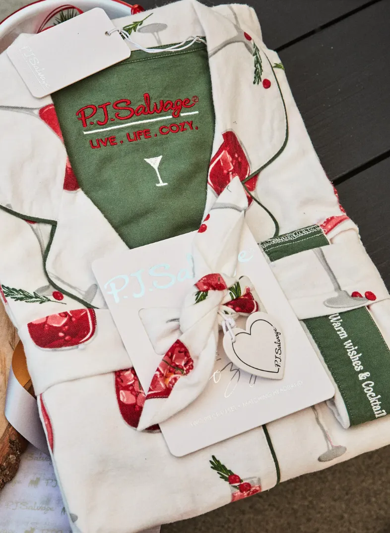 Cranberries & Cocktails Flannel PJ Set