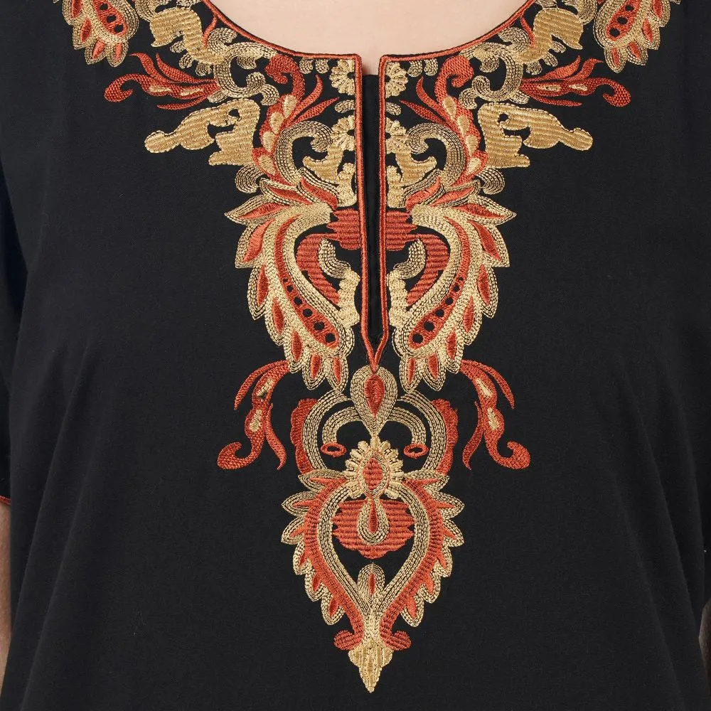 Cream Embroidery Night Gown