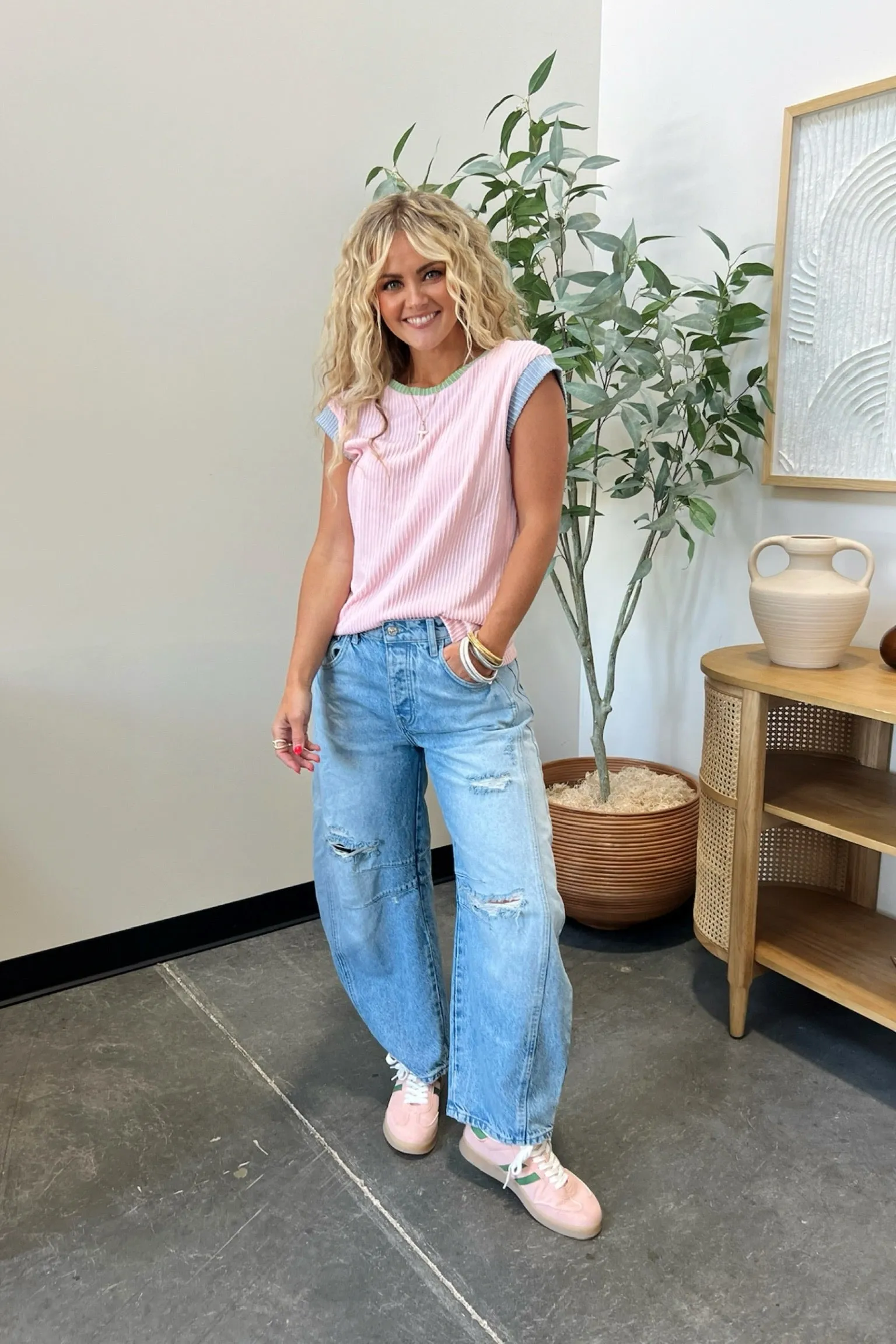 Minimalist Collar Creamsicle Crush Crewneck Tee