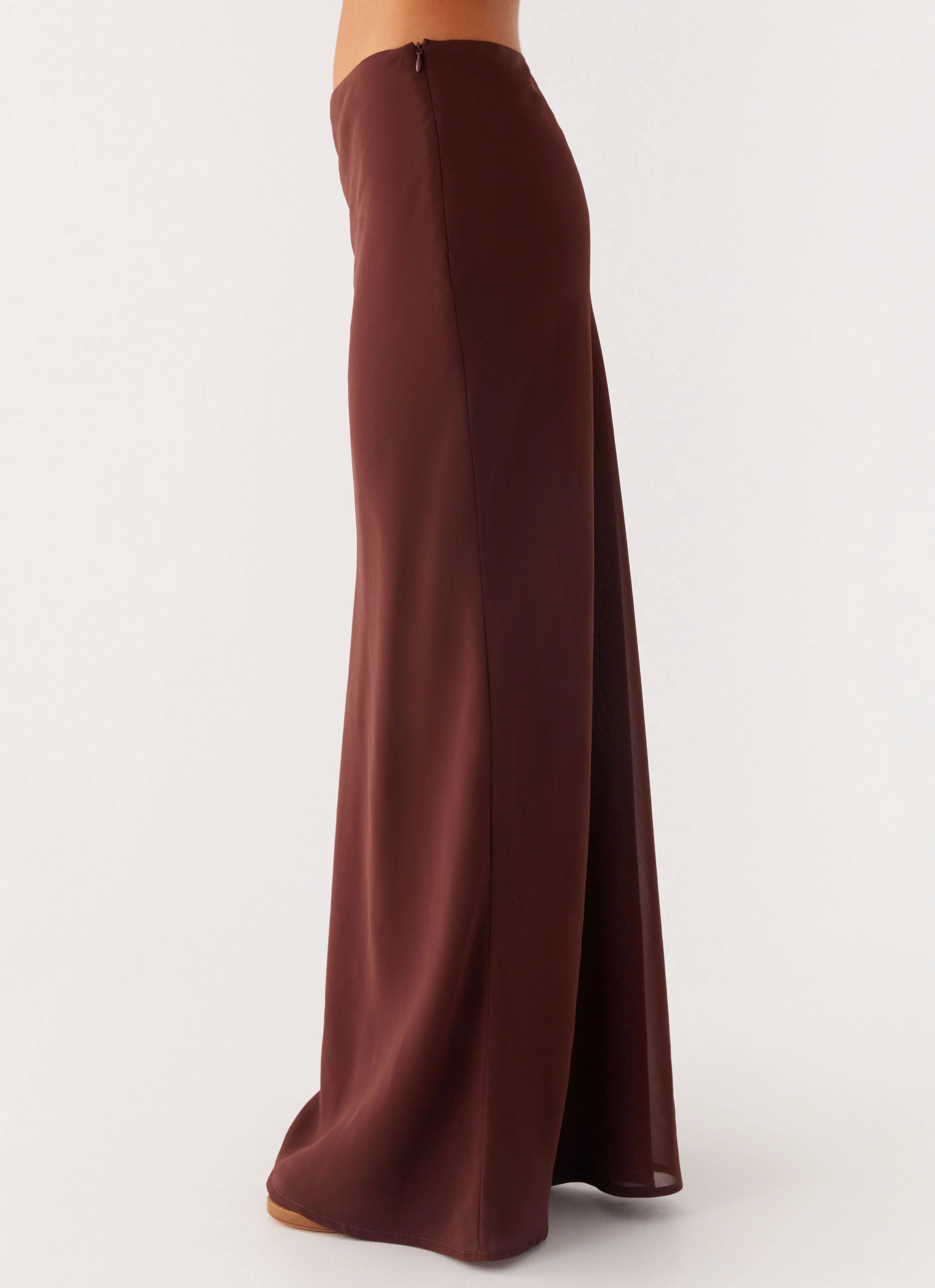 Sienna Sunset Maxi Skirt - Chocolate Convertible Length