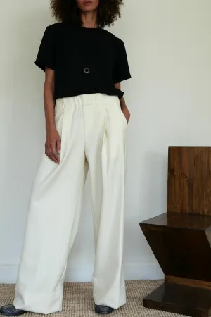 Crepe T-Shirt Minimalist Stitching