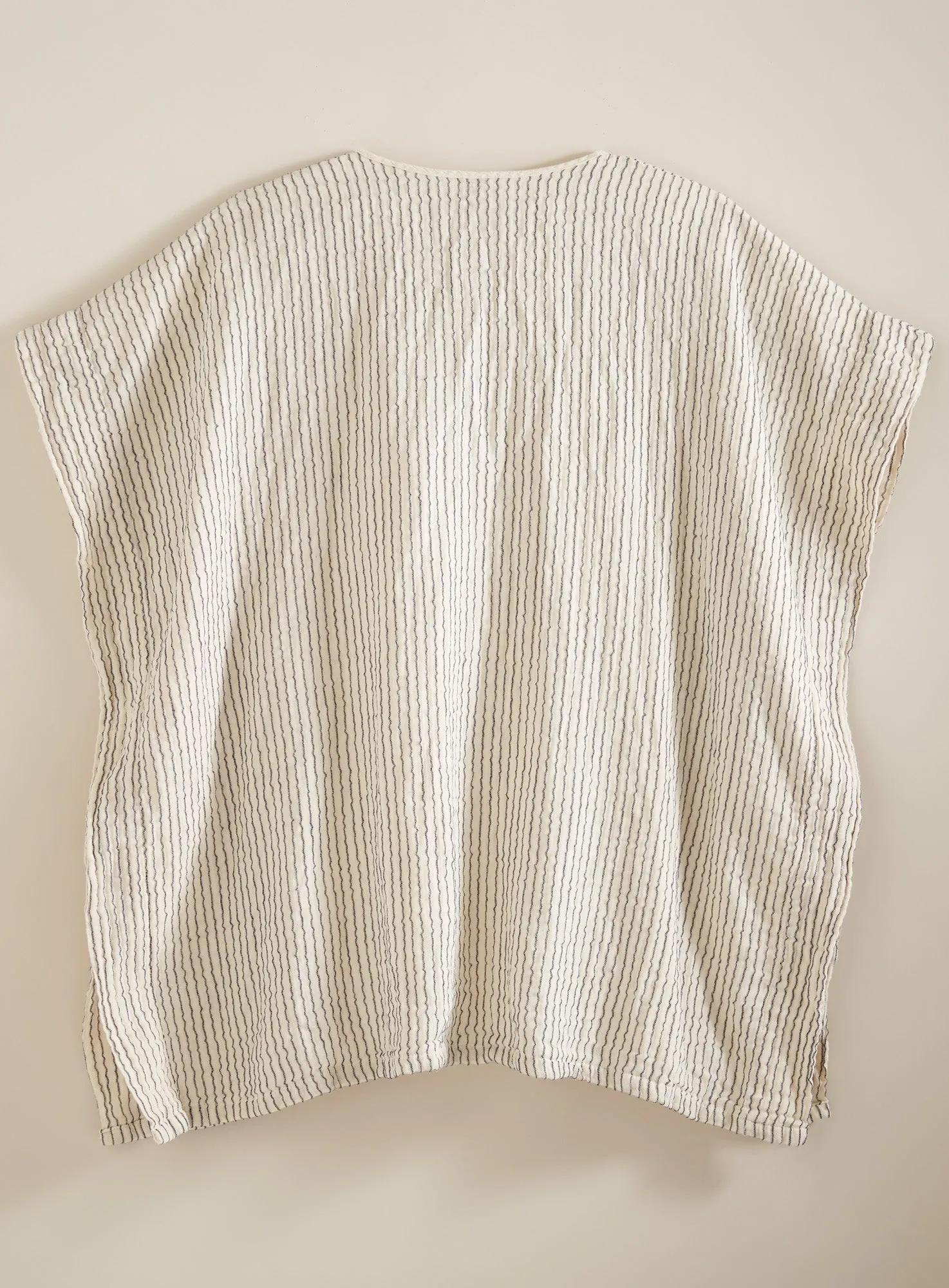 Crinkle Cotton Striped Caftan Tunic