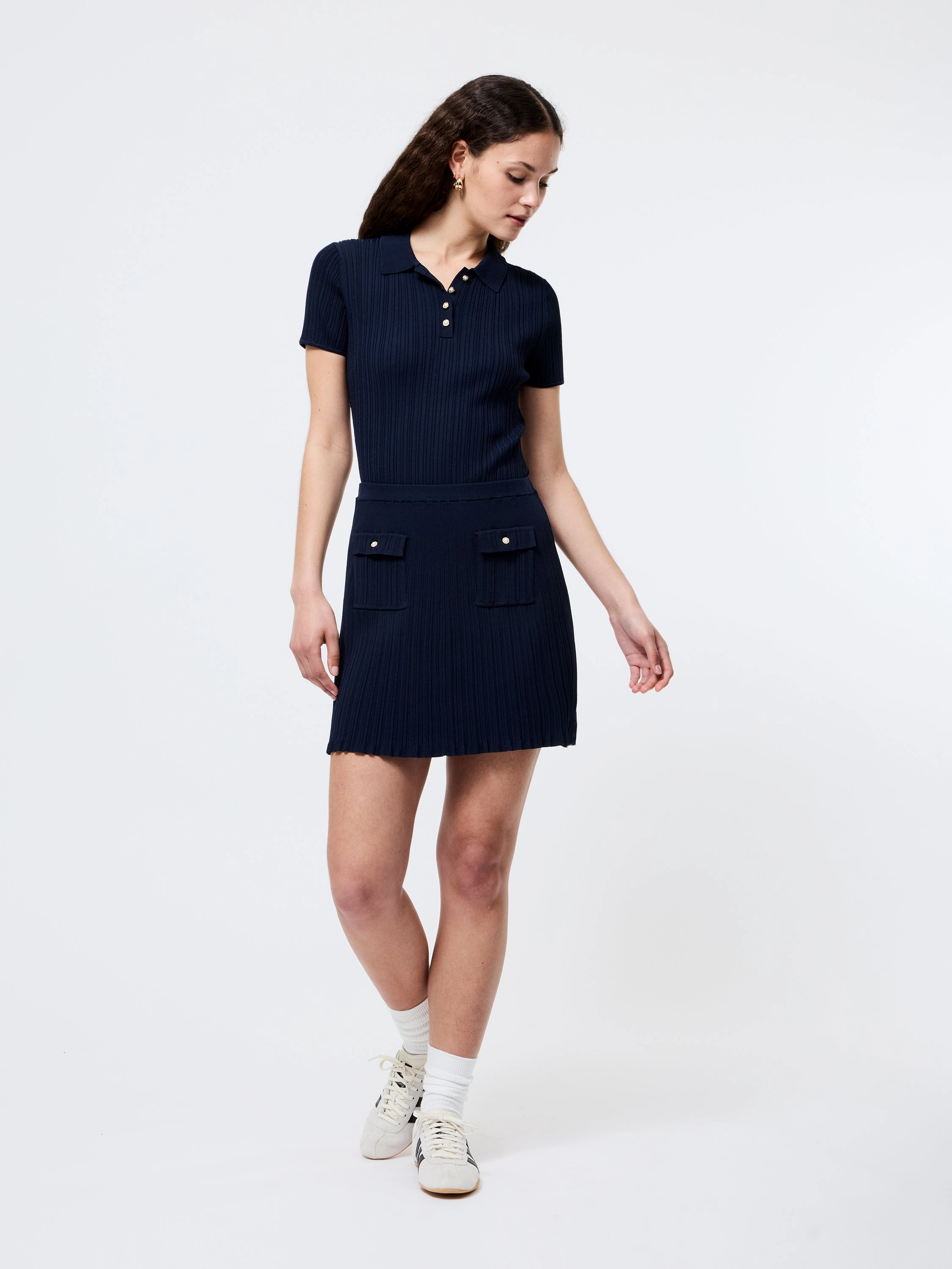 Eco conscious Crinkle Knit Mini Skirt
