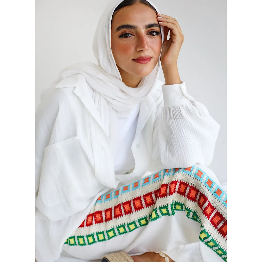crinkled cotton loose shirt
