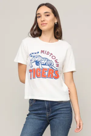 Midtown Tigers Everyday Tee Anti Pilling Fabric Two Tone Weave