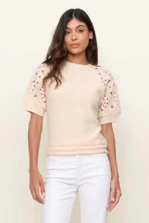 simple design Crochet Sleeve Sweater
