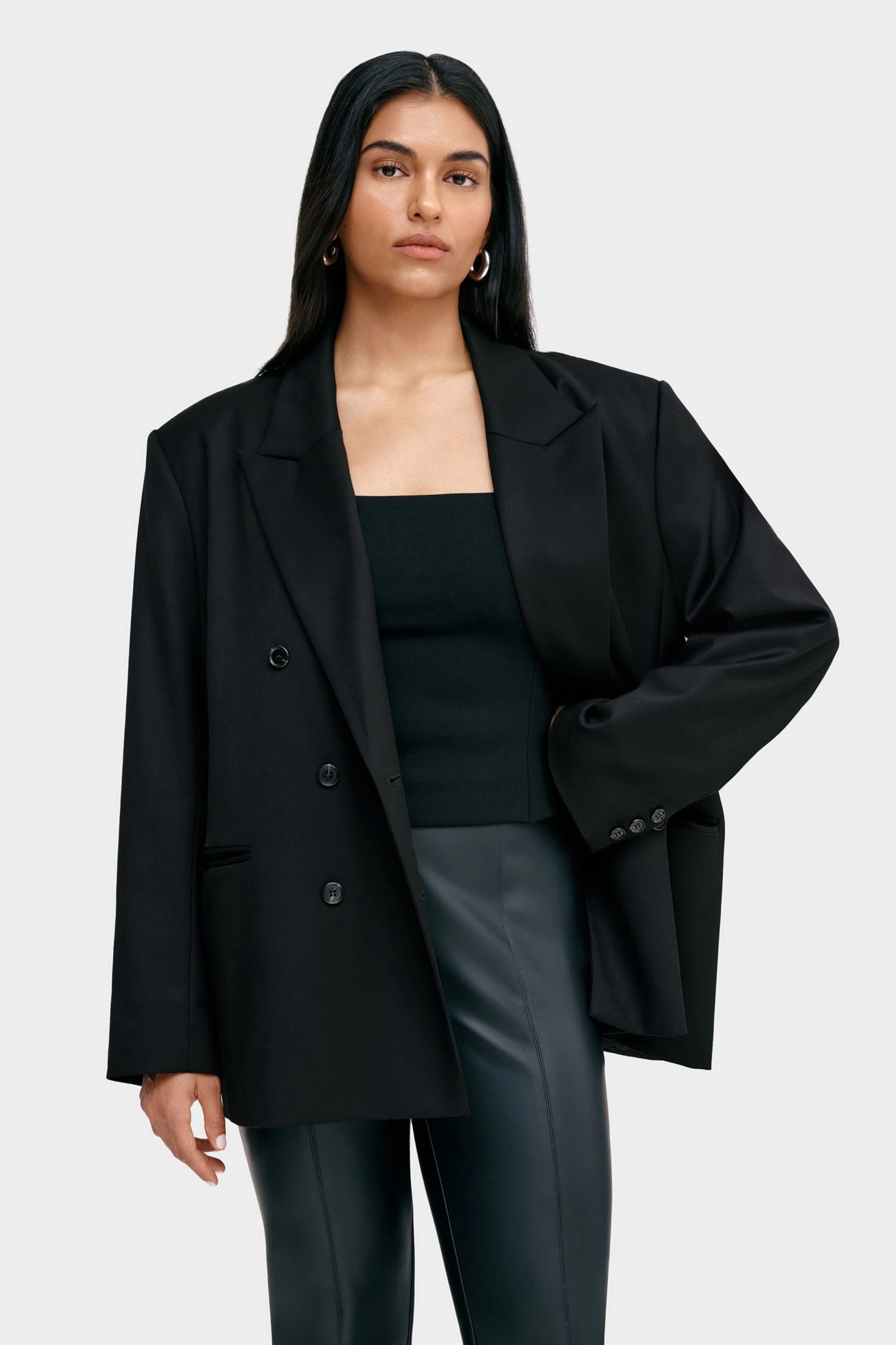 Sustainable Fabric Blend NonChafe Lining Hannah Blazer