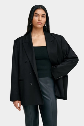 Sustainable Fabric Blend NonChafe Lining Hannah Blazer