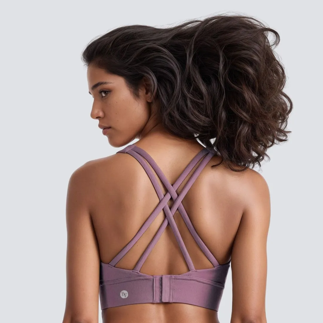 Cross Back Set With Hooks - Subtle Purple