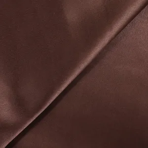 Crêpe satin lourd marron