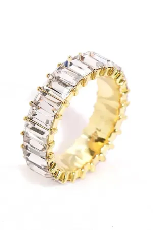 Wear Resistant Edge Crystal Shimmer Ring