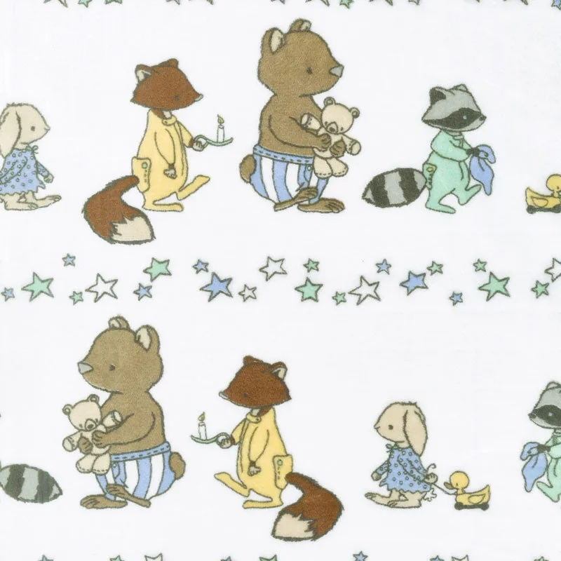 Cuddle® Prints - Bedtime March Honeydew 60" Minky Yardage