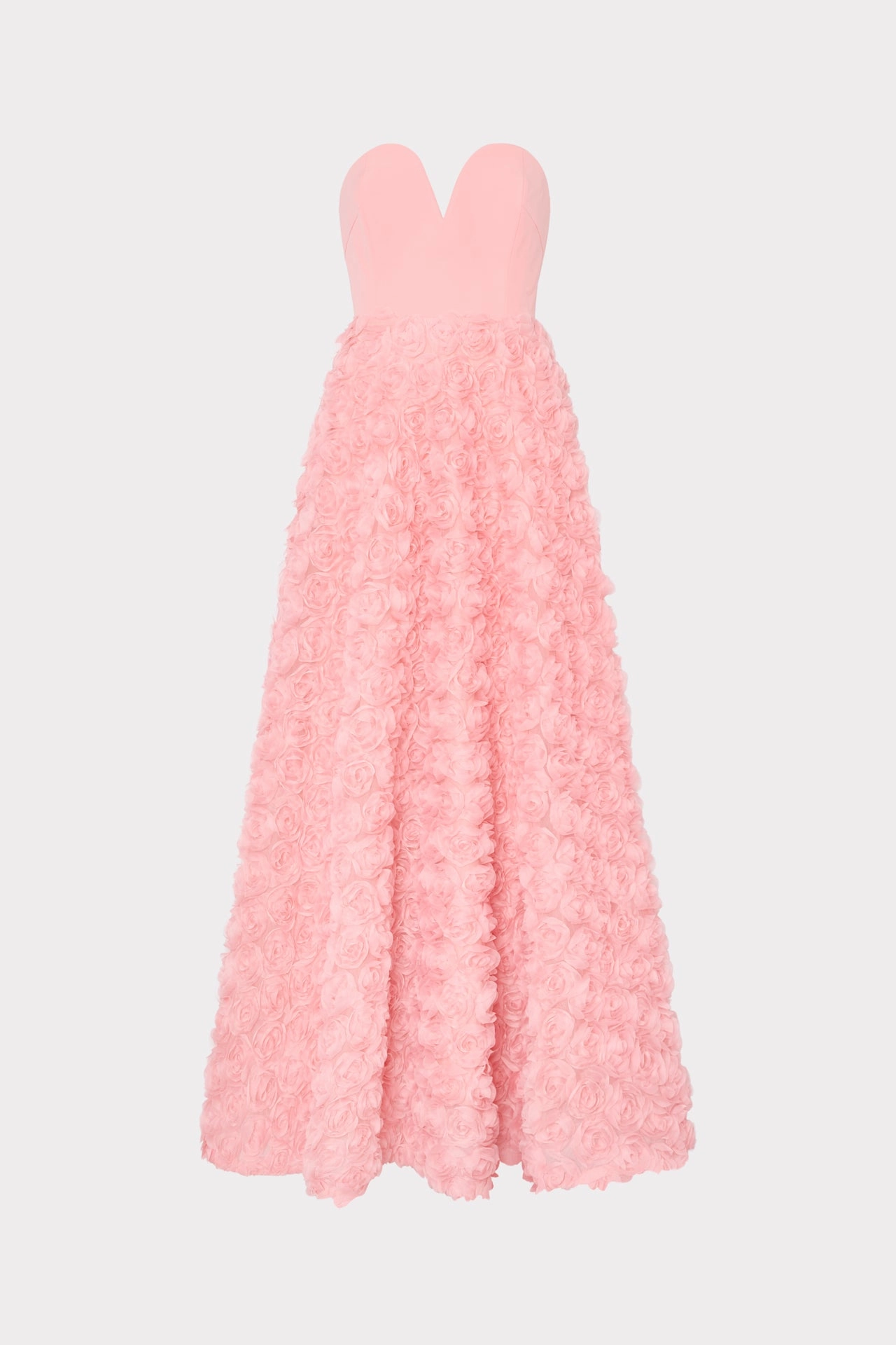 WrinkleResistantFinish Trendy Wearable Bell Mesh Rose Gown