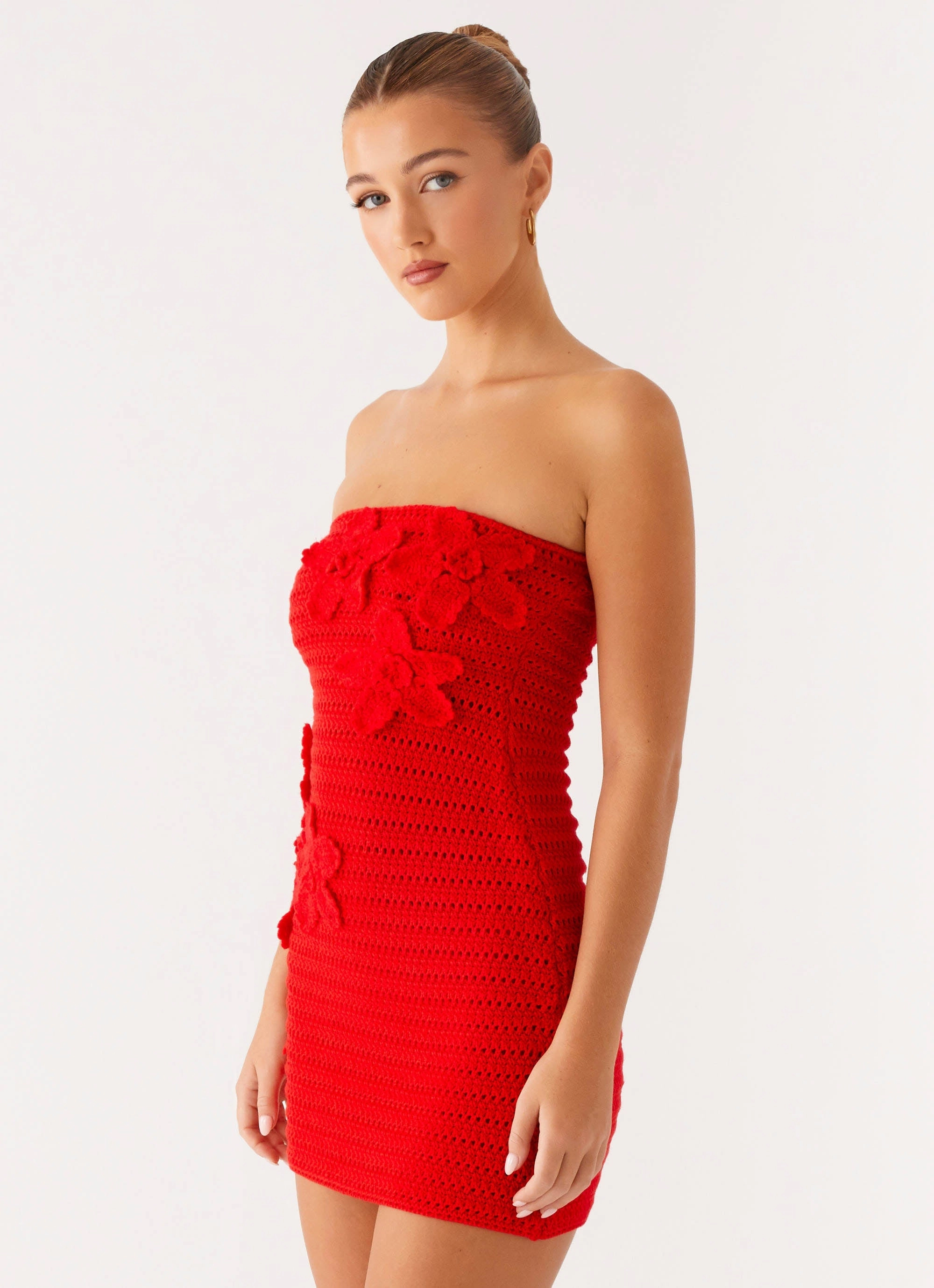 Sicily Mini Dress - Red Non Slip Waist