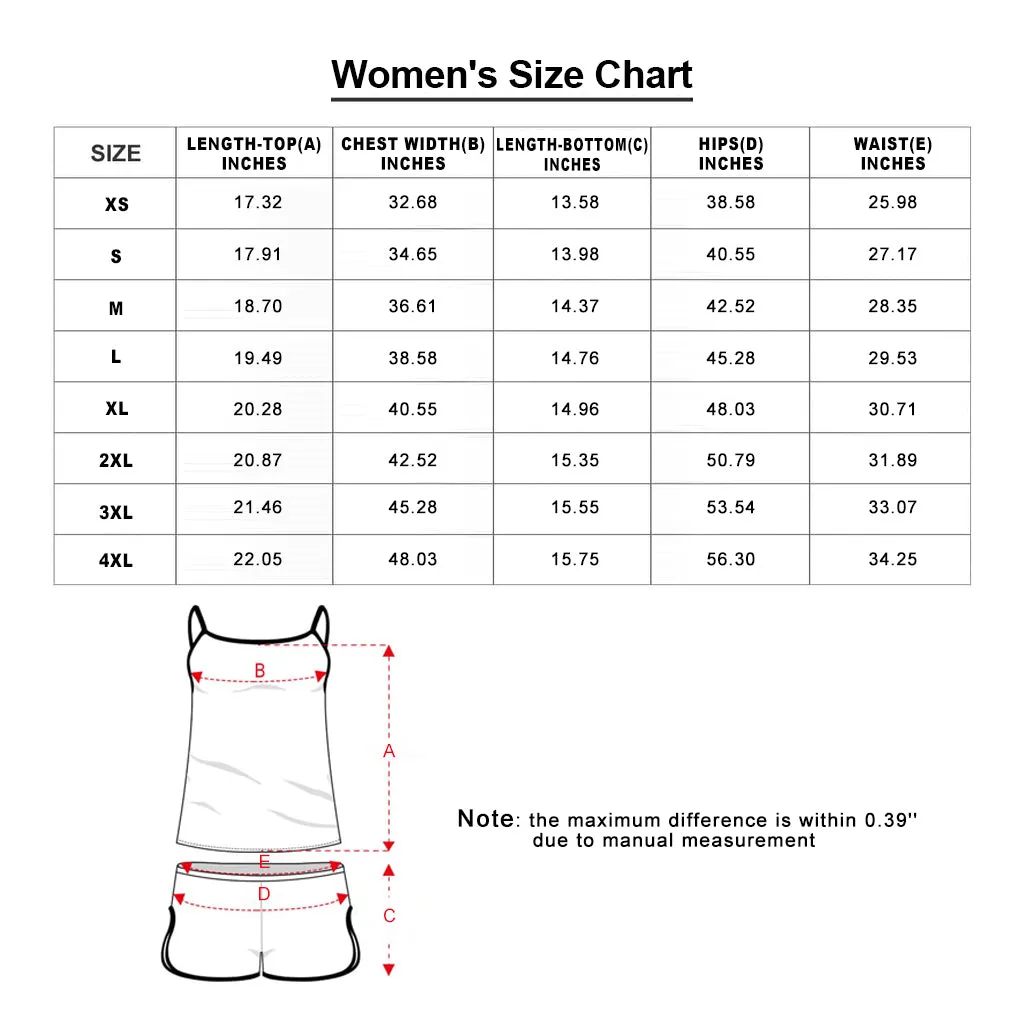 Custom Tank Top Pajama Set Funny Human Face Surround Printing
