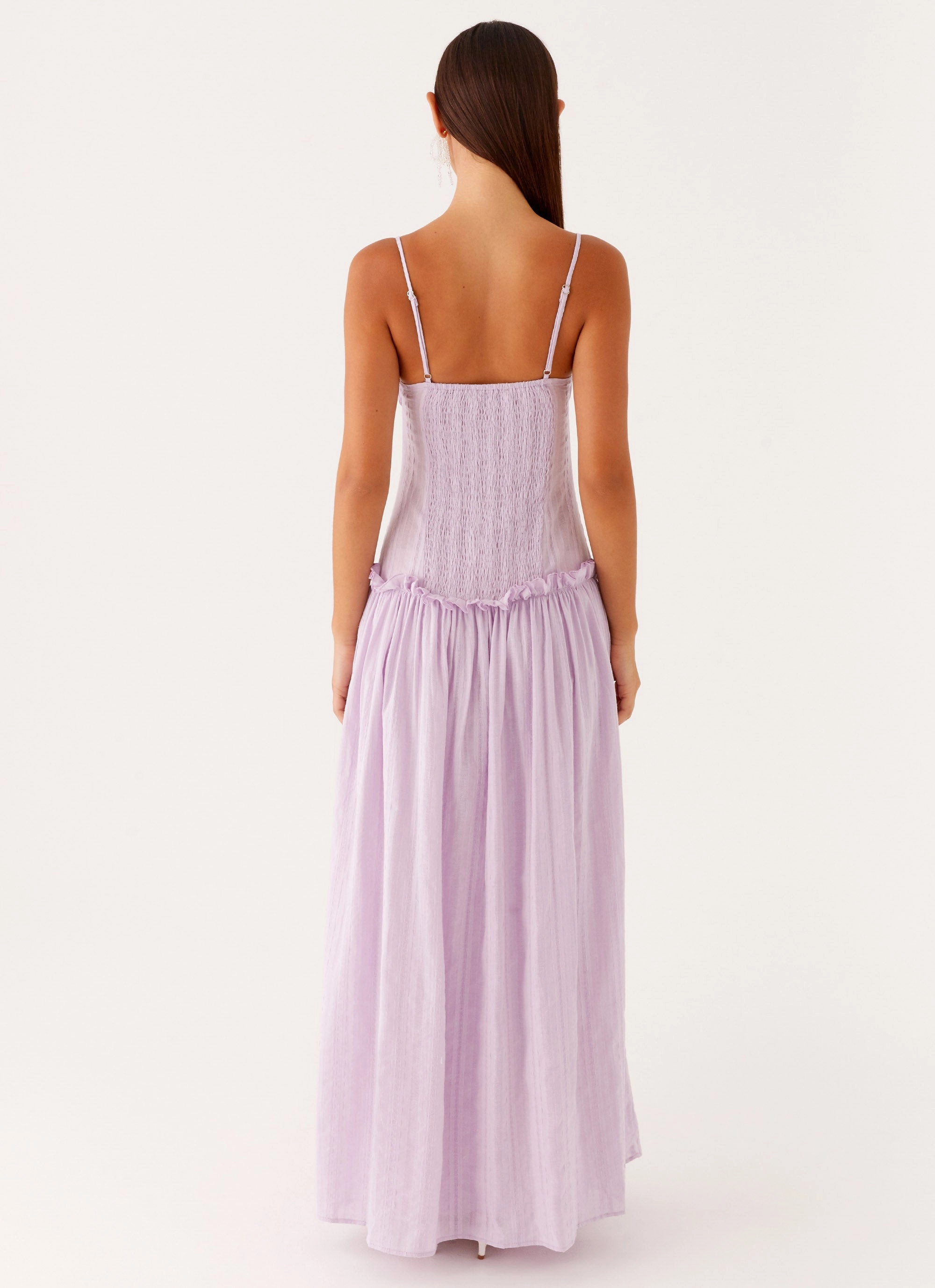 Sophisticated Tailoring Jacinda Drop Waist Maxi Dress - Lavender