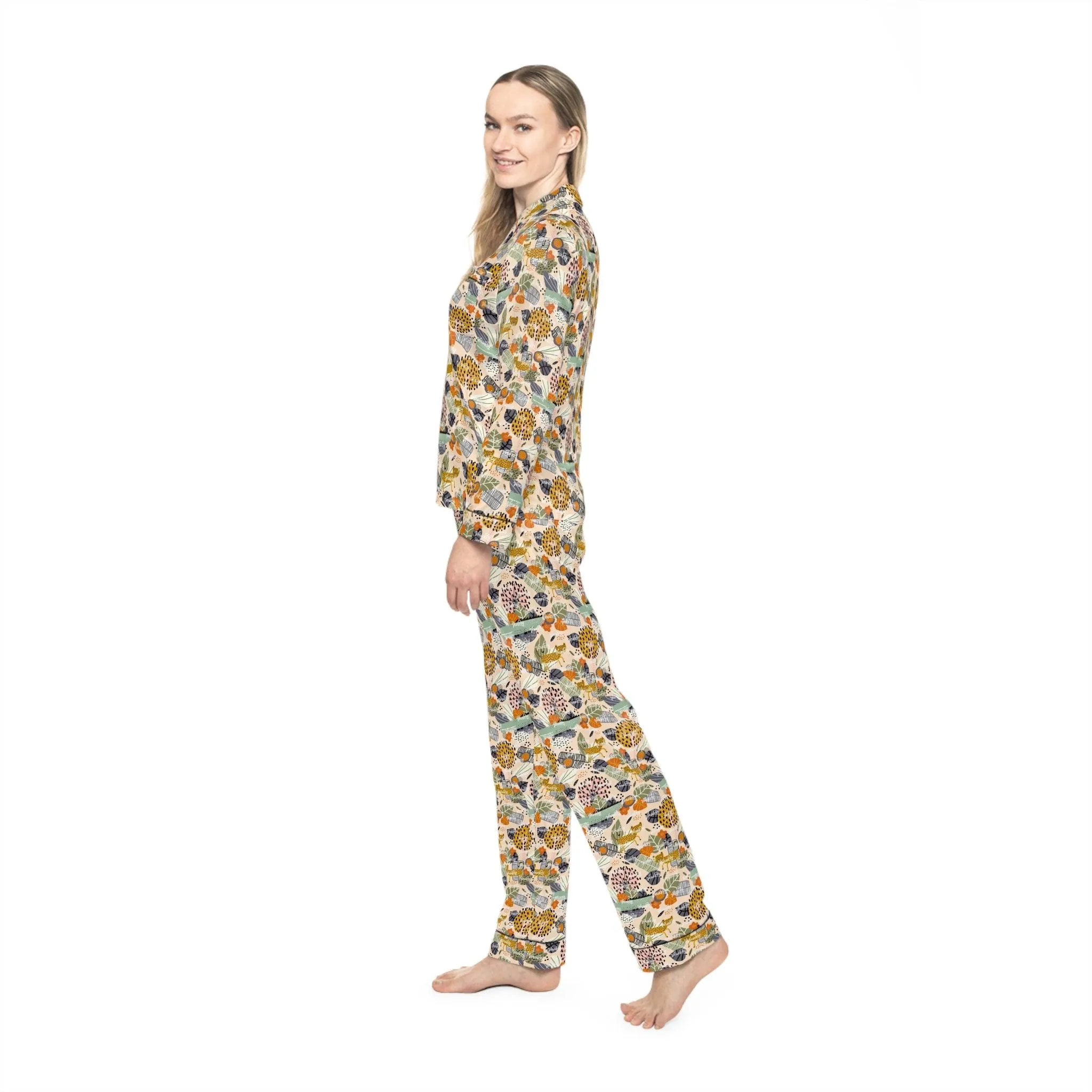 Customizable Satin Luxe Pajama Set - Personal Touch for Women