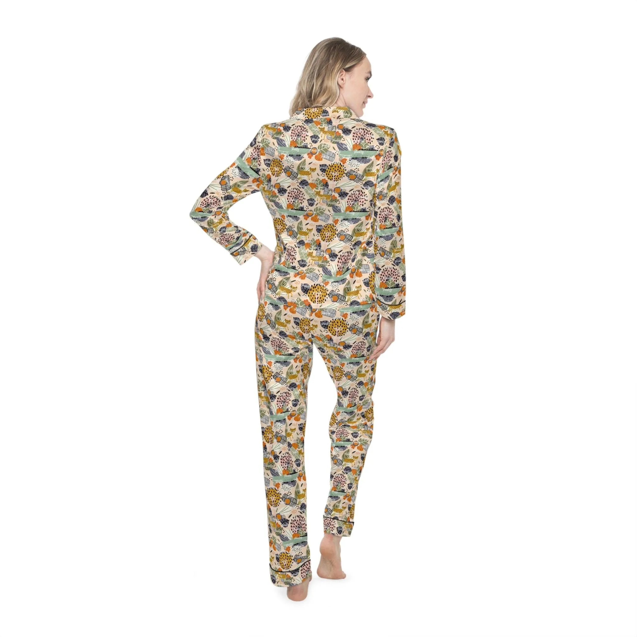 Customizable Satin Luxe Pajama Set - Personal Touch for Women