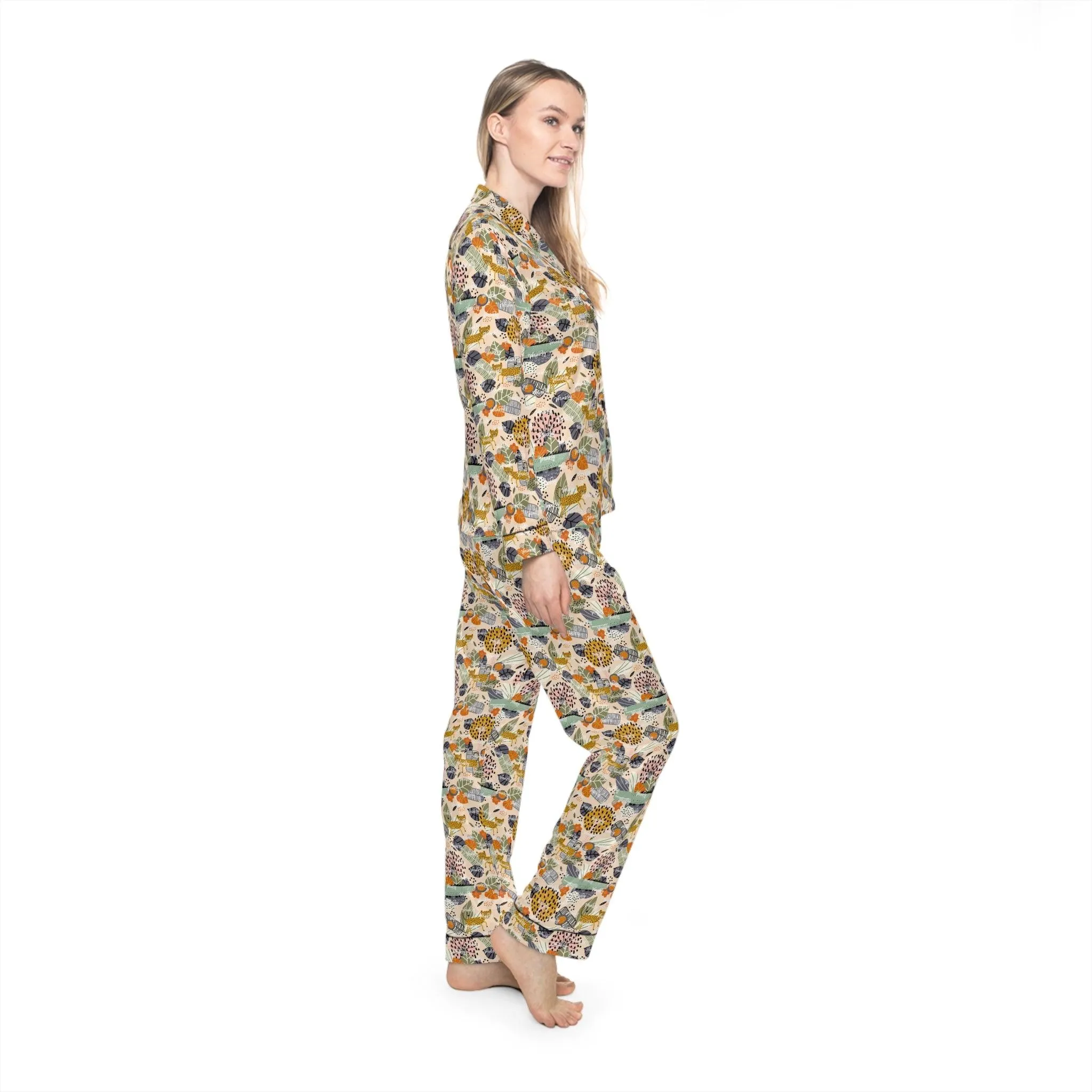 Customizable Satin Luxe Pajama Set - Personal Touch for Women
