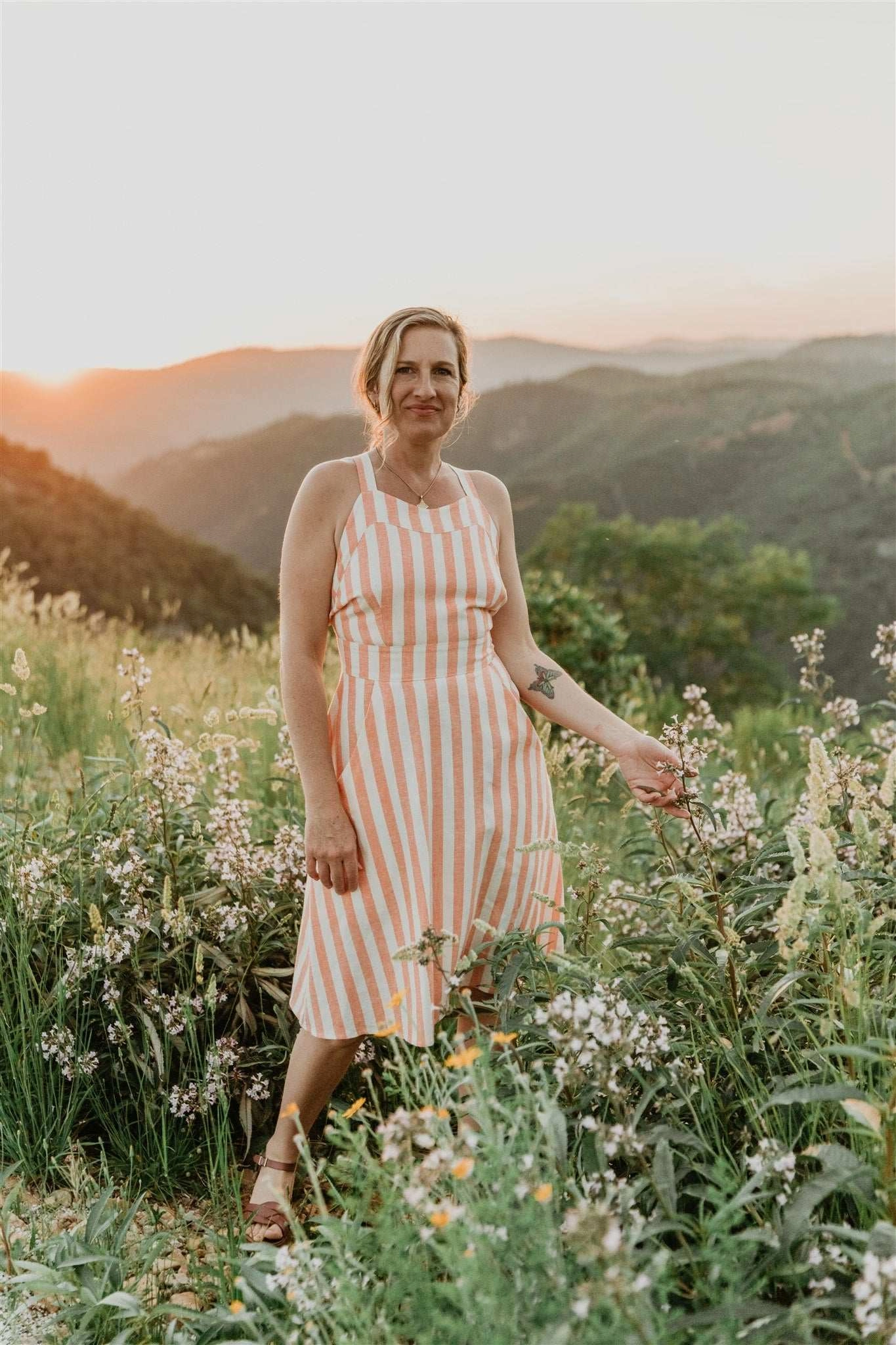 Perfect for Travel Juniper Dress in Pink Stripe