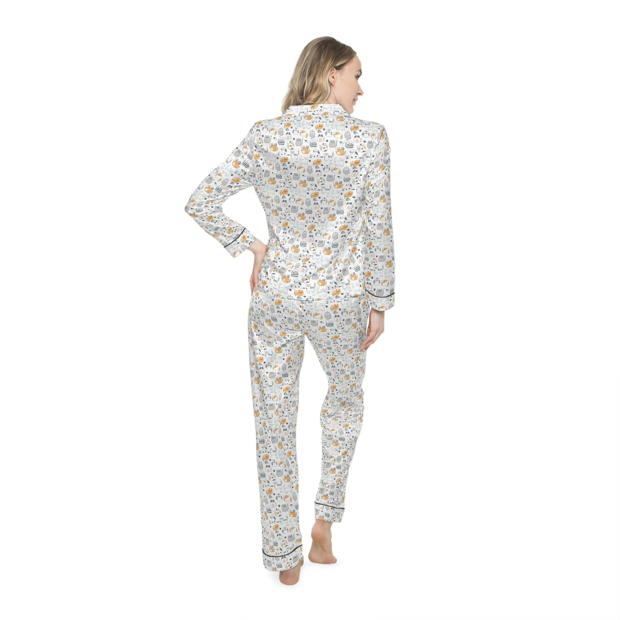Customized Elegant Satin Pajama Set for Women