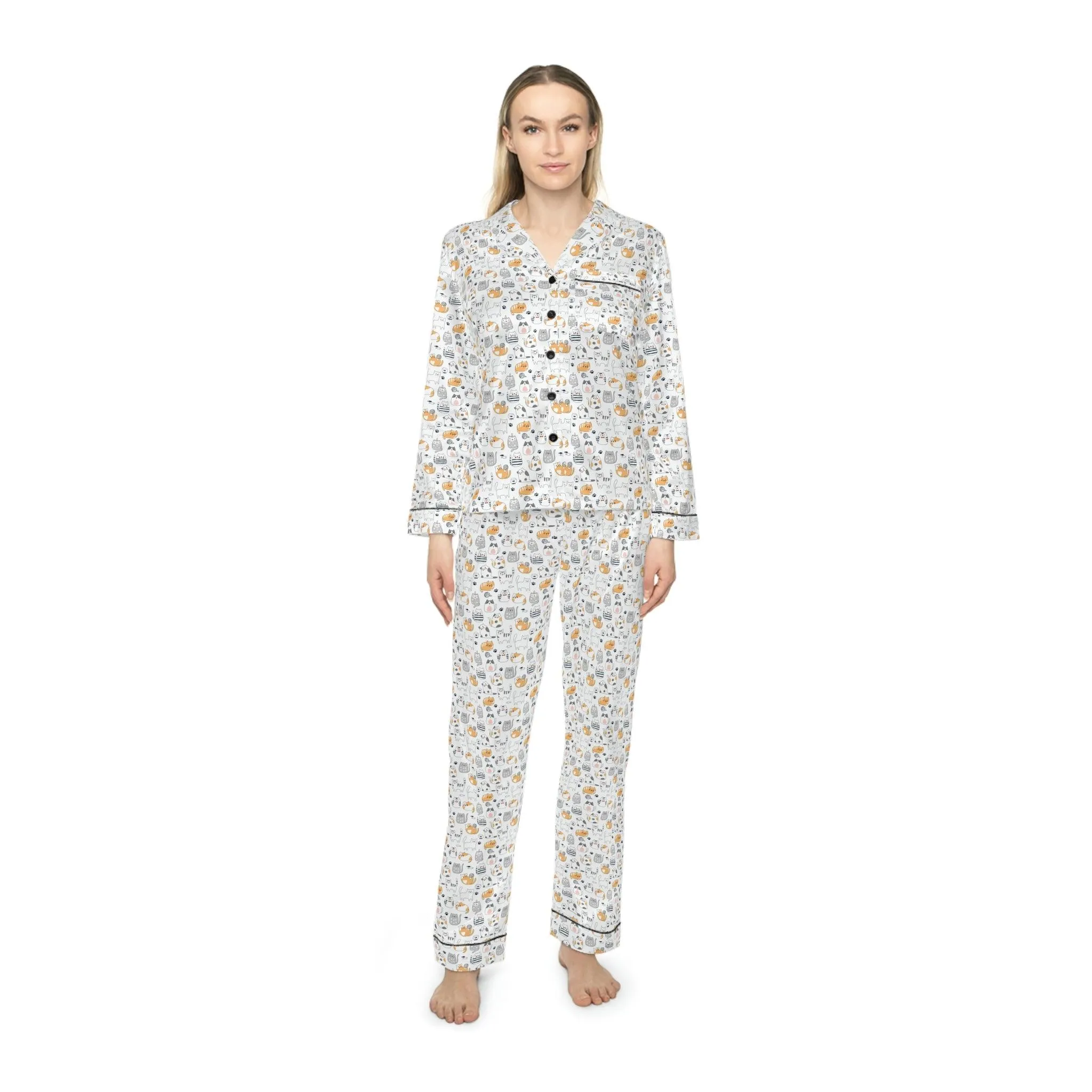 Customized Elegant Satin Pajama Set for Women