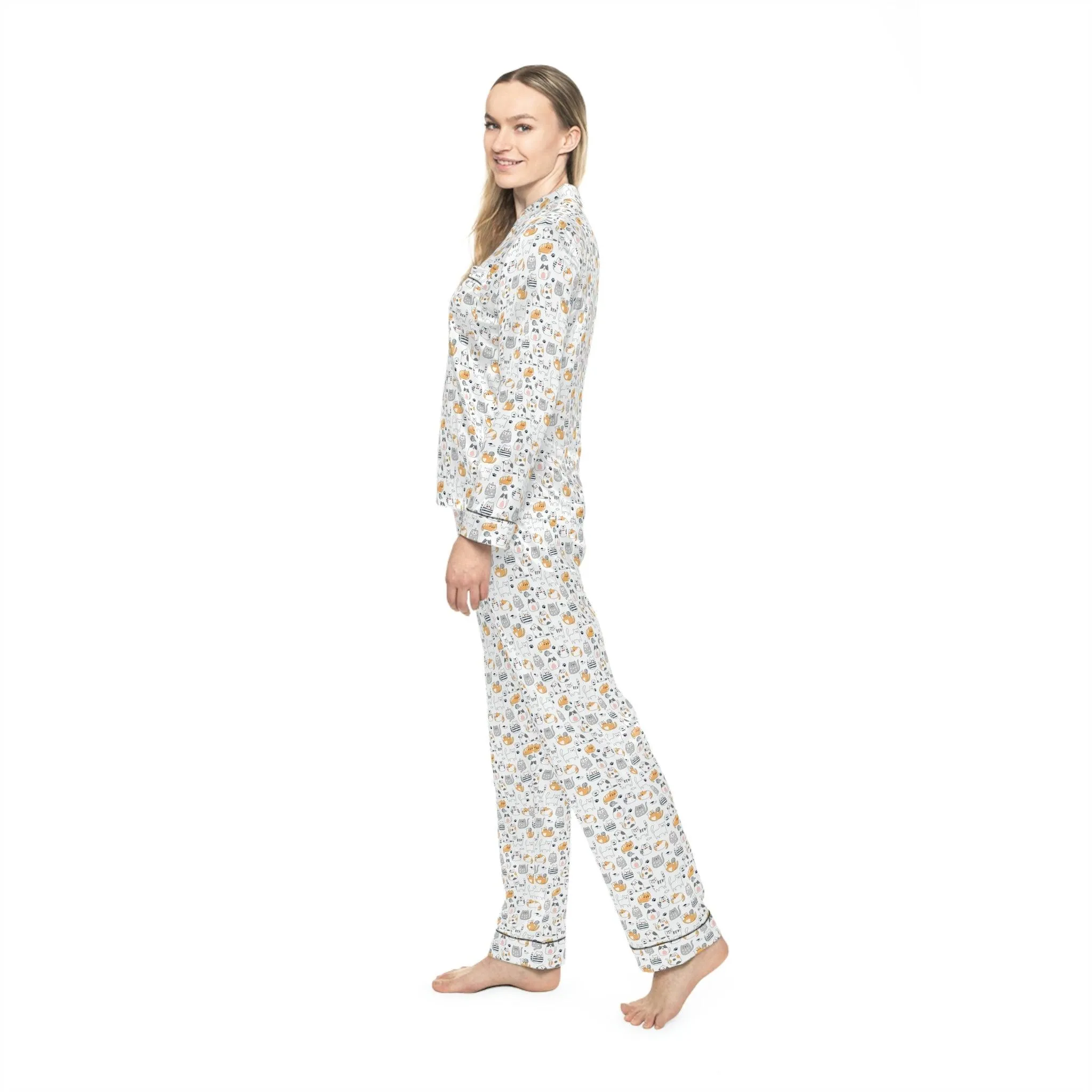 Customized Elegant Satin Pajama Set for Women