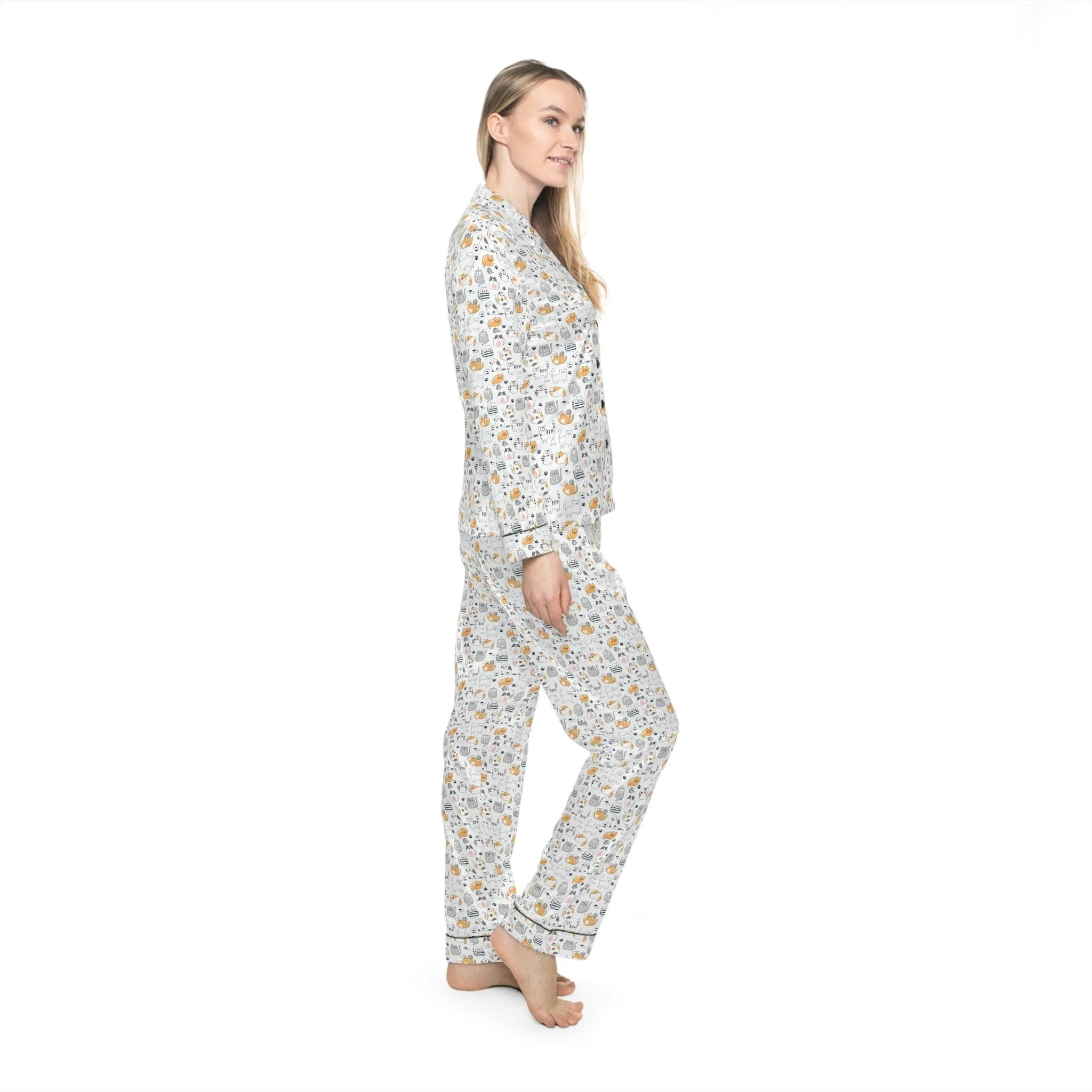 Customized Elegant Satin Pajama Set for Women