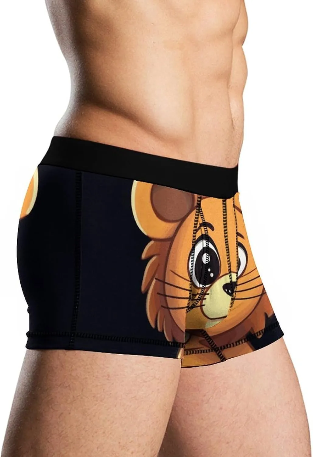 Cute Cartoon Lion Men's Boxer Briefs Breathable Underwear Comfortsoft Moisture-Wicking Trunks Underwear Underpants