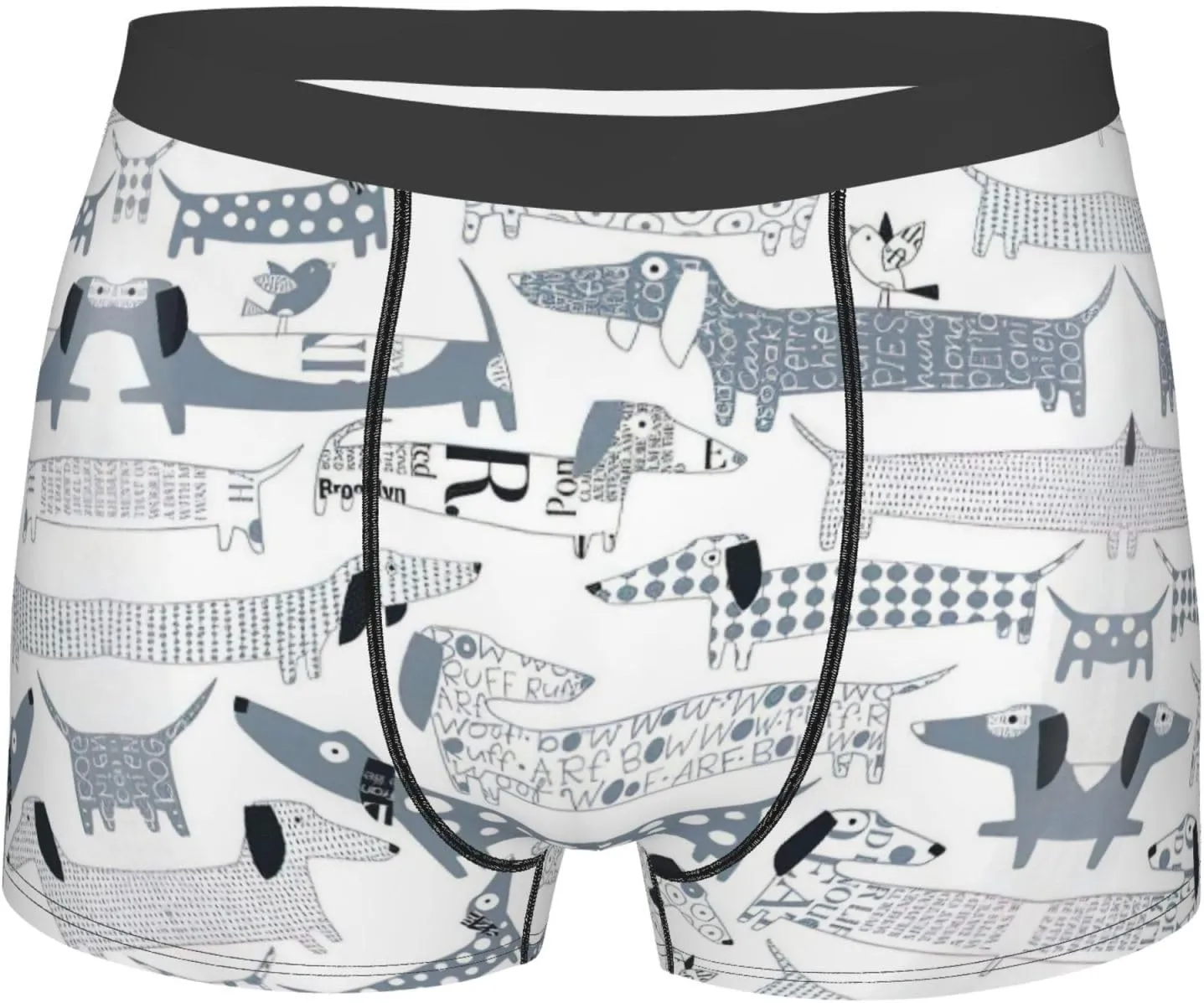 Cute Dachshund Dog Boxer Briefs, Moisture Wicking & Breathable,Underwear for Men