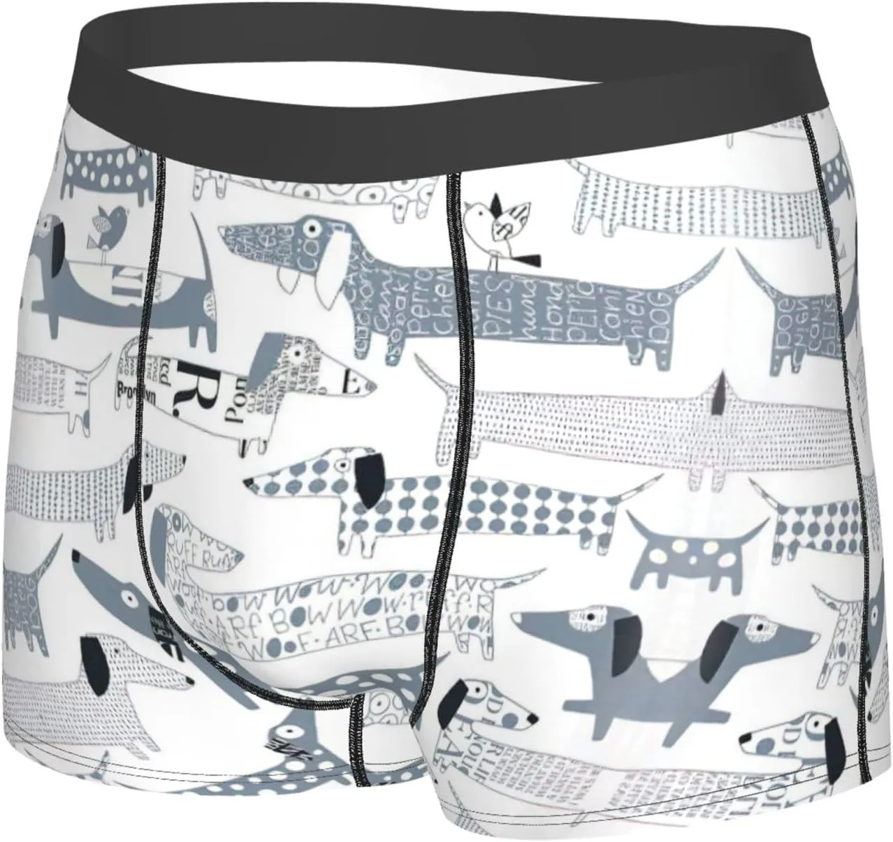 Cute Dachshund Dog Boxer Briefs, Moisture Wicking & Breathable,Underwear for Men
