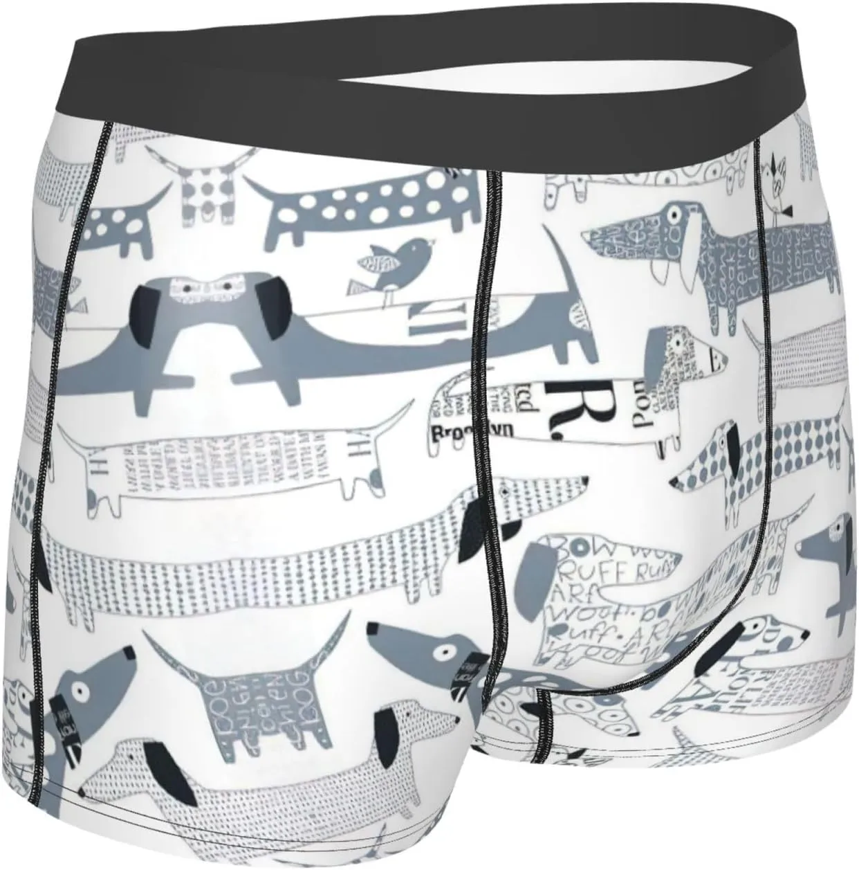 Cute Dachshund Dog Boxer Briefs, Moisture Wicking & Breathable,Underwear for Men