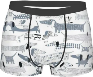 Cute Dachshund Dog Boxer Briefs, Moisture Wicking & Breathable,Underwear for Men