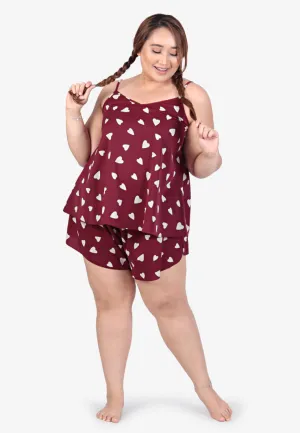 Cutiepie Short Sleepwear Set - Red
