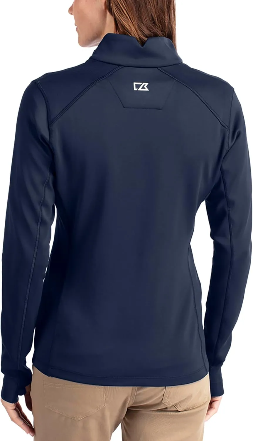Cutter & Buck Women's Moisture Wicking UPF 50  Stretch Traverse Half Zip Pullover