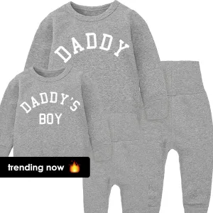 Daddy & Daddy's Boy London Lounge Set Heather Grey (MRK X)