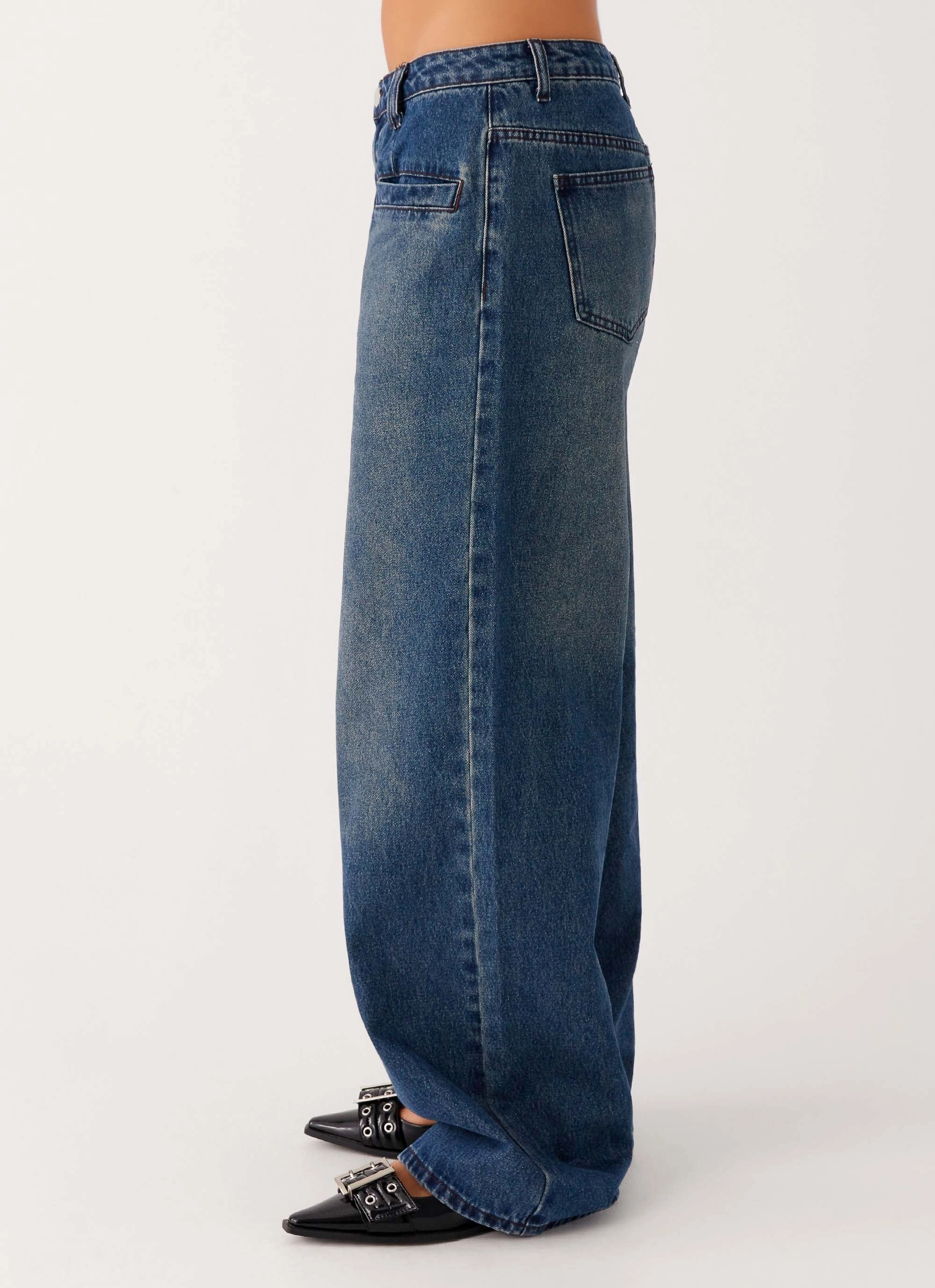 Joan Denim Jeans - Indigo Fit For Every Day Weekend Getaway Minimalist Breathable