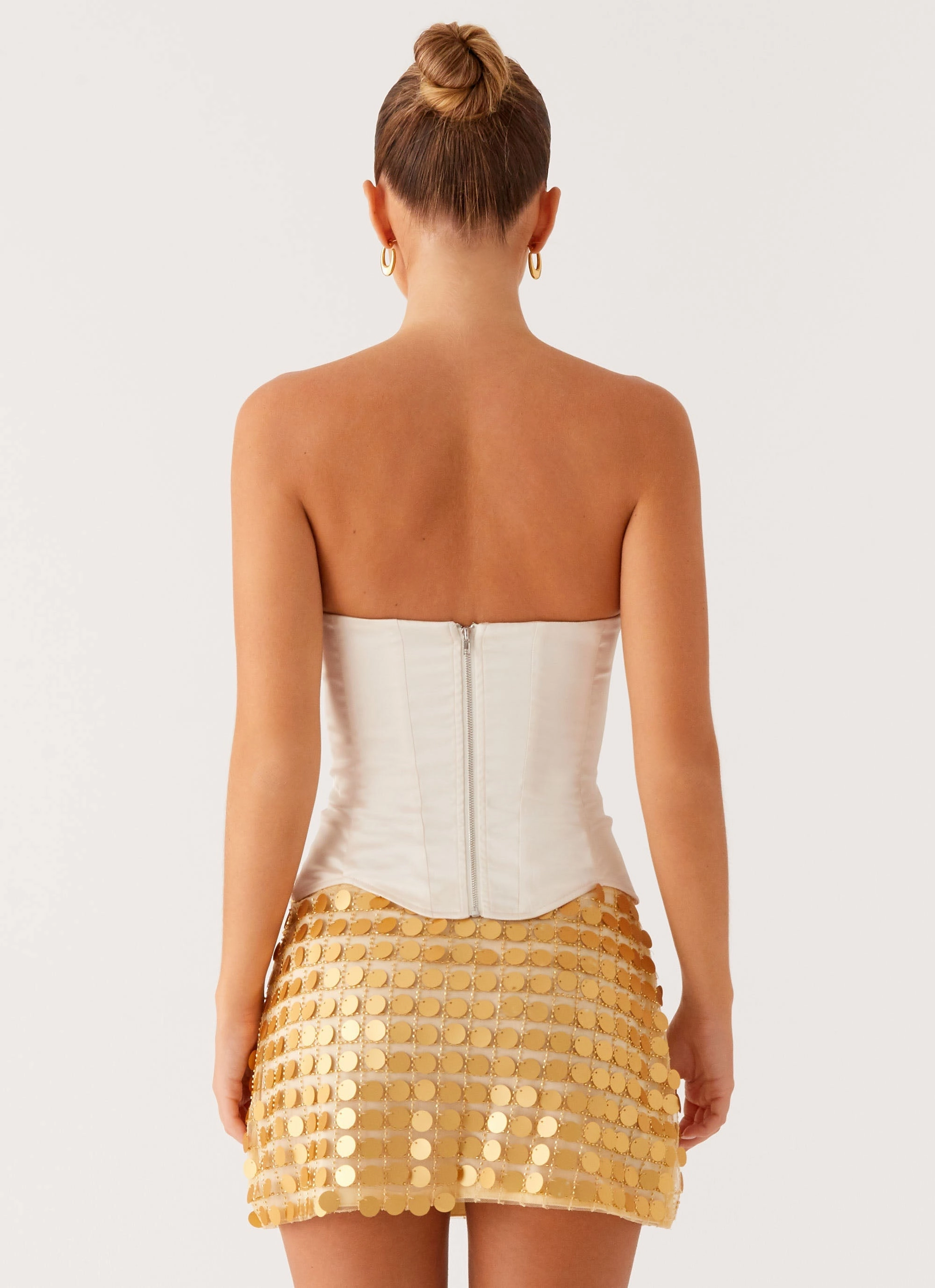 Dance Practice Kasen Sequin Mini Skirt - Gold