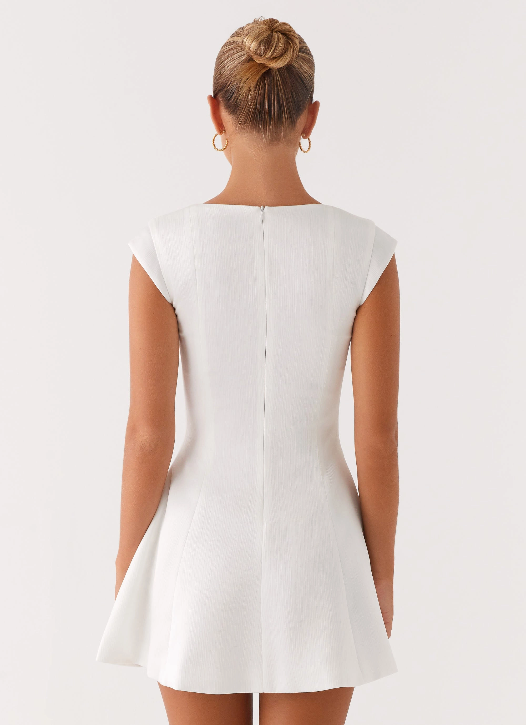 Maryjane Mini Dress - White Designer Label