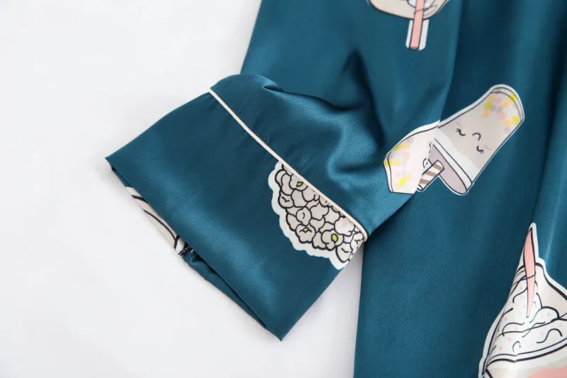 Damen Satin Pajama
