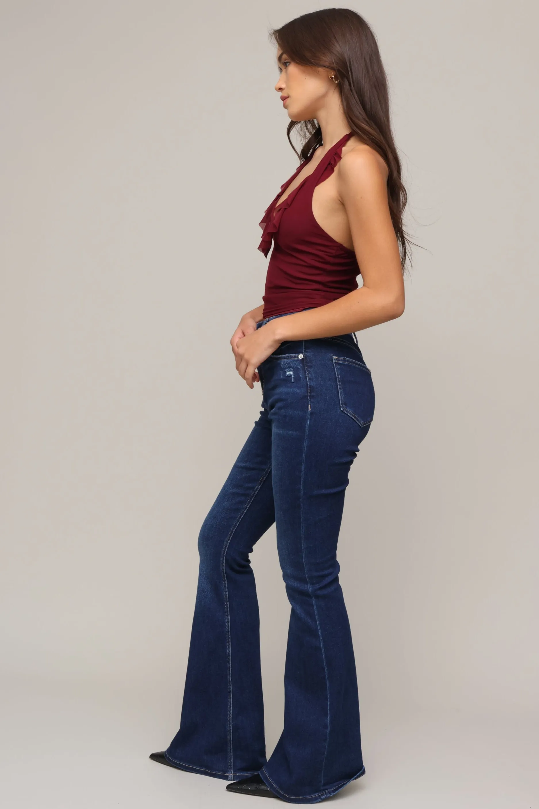 Dana Ruffle Halter Odor Resistant Finish Ethical production