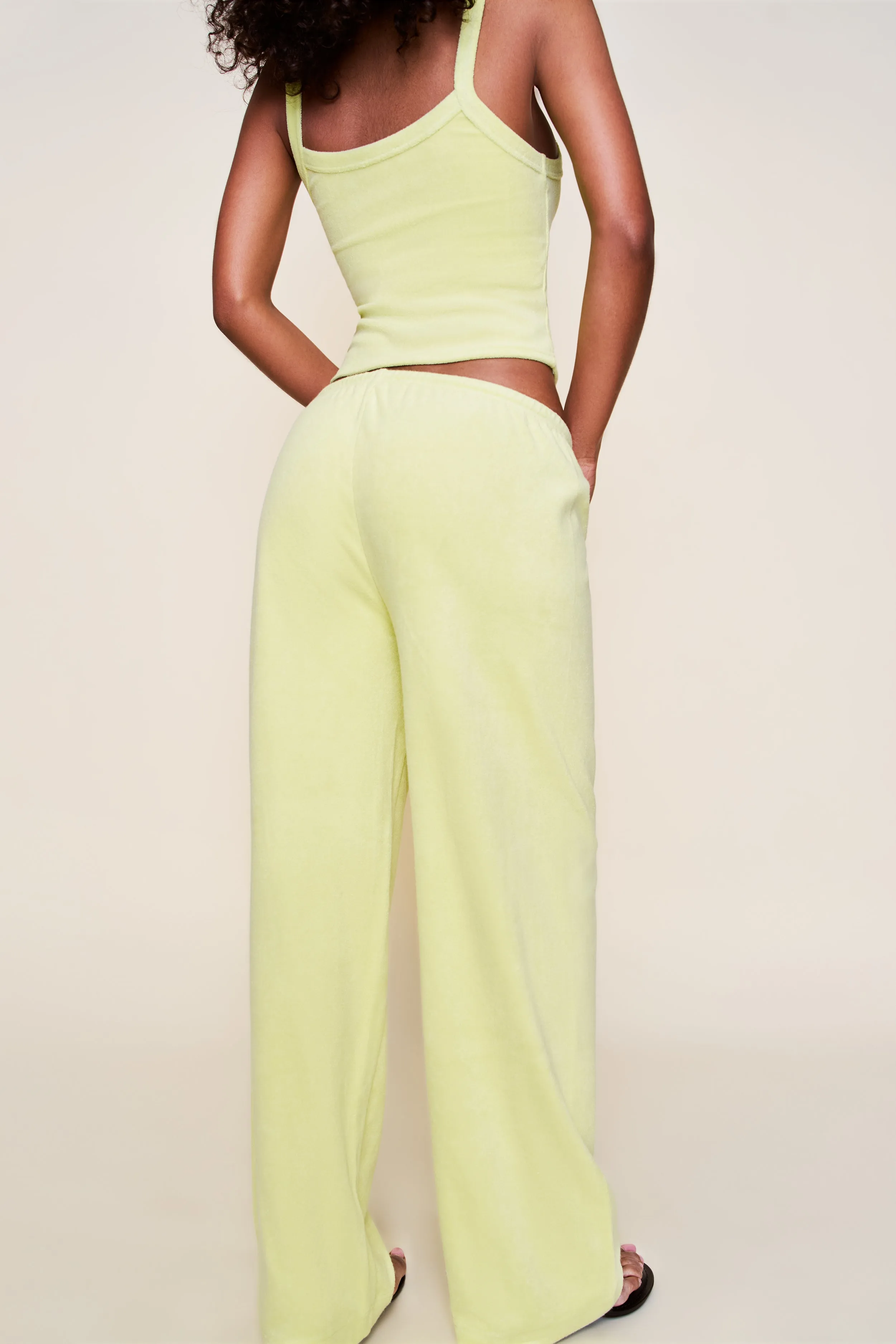 Dani Terry Pant Comfort Cushioning Rubberized Hem